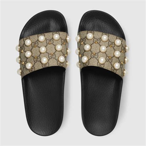 gucci pearl slides replica|gucci platform slides dupe.